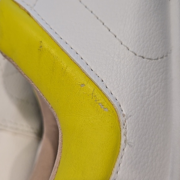 MOLECA WHITE AND YELLOW SNEAKERS. SIZE 9 - Picture 5 of 9